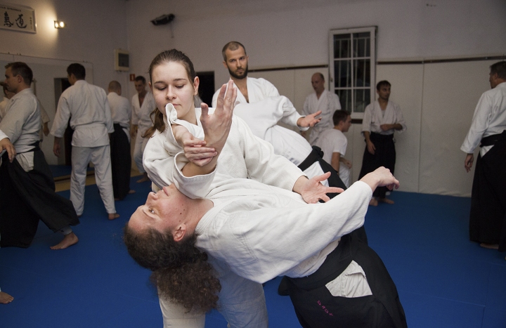 Trening Aikido w klubie Aikikai