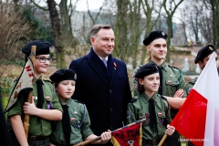 Prezydent Polski Andrzej Duda z harcerzami / Lidia Mukhamadeeva /REPORTER