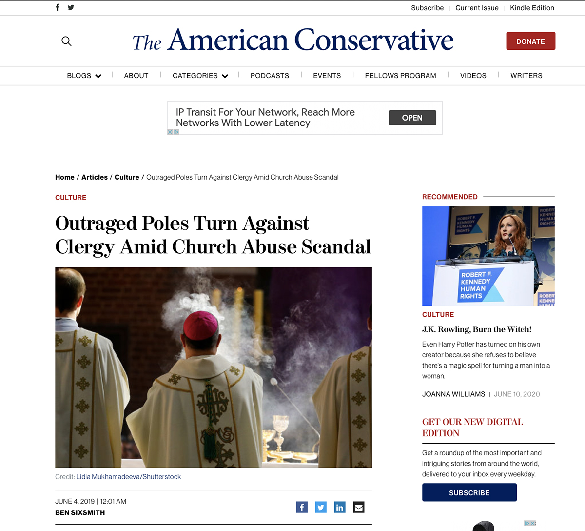 Publikacja w The American Conservative